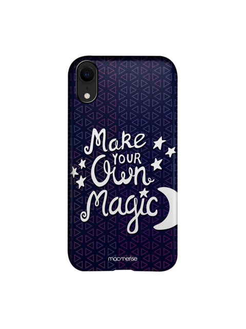 

macmerise Navy Blue & White Make Your Magic iPhone XR Back Case
