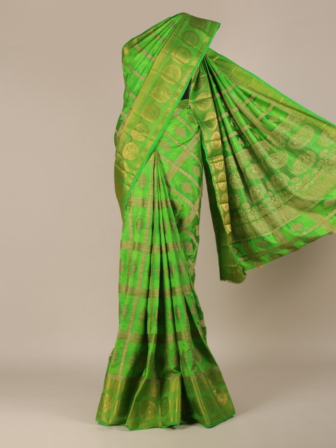 

Pothys Green Woven Design Jute Silk Saree