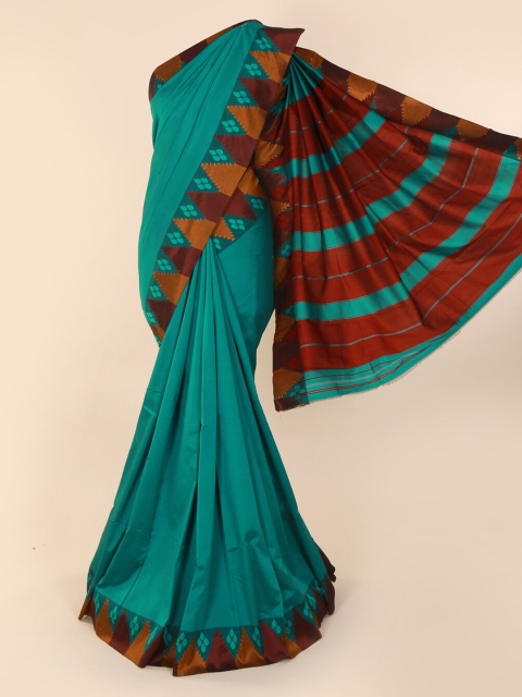

Pothys Green Solid Art Silk Saree
