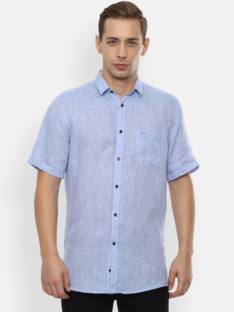 

Van Heusen Sport Men Blue Slim Fit Self Design Casual Shirt