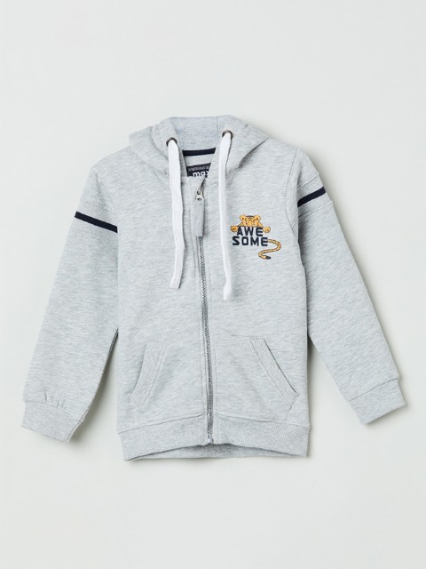 

max Boys Grey Printed Sweatshirt