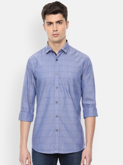 

Van Heusen Sport Men Blue Slim Fit Checked Casual Shirt
