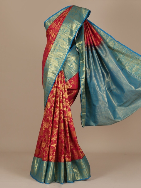 

Pothys Red & Blue Art Silk Woven Design Saree
