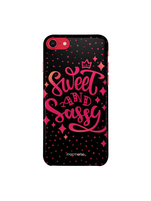 

macmerise Black & Pink Sweet And Sassy Printed iPhone SE 2020 Back Case