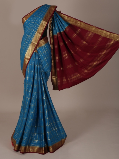 

Pothys Blue Woven Design Saree