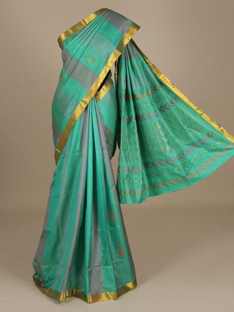 

Pothys Green Woven Design Pure Silk Saree
