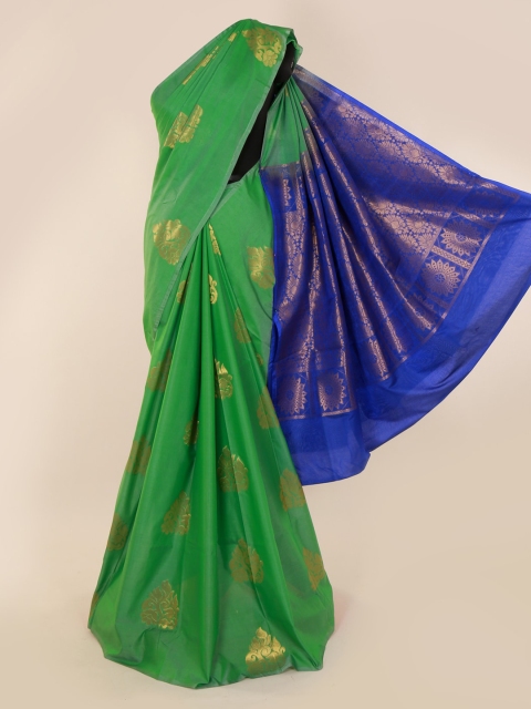 

Pothys Green & Blue Silk Cotton Woven Design Saree