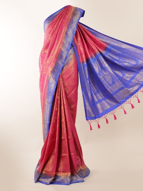 

Pothys Magenta Woven Design Jute Silk Saree