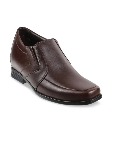 

DAVINCHI Men Brown Solid Formal Leather Slip-On Shoes
