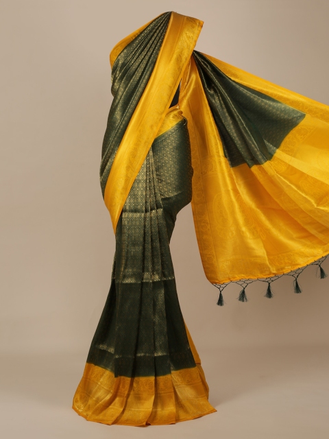 

Pothys Olive Green Woven Design Jute Silk Saree