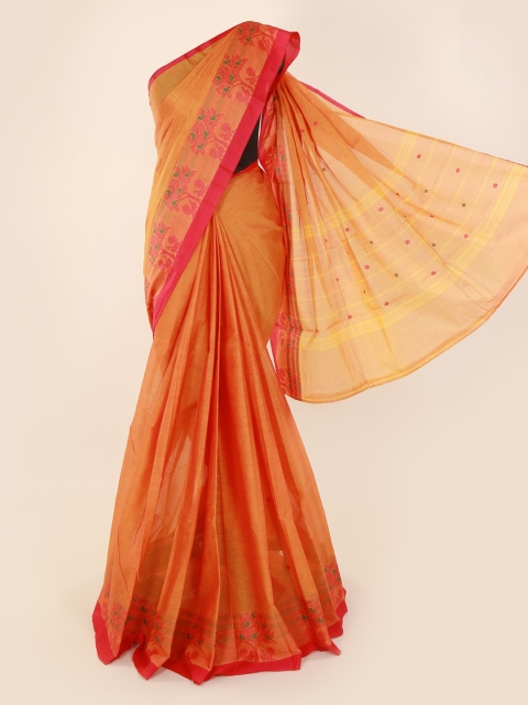 

Pothys Mustard Yellow Solid Pure Cotton Saree