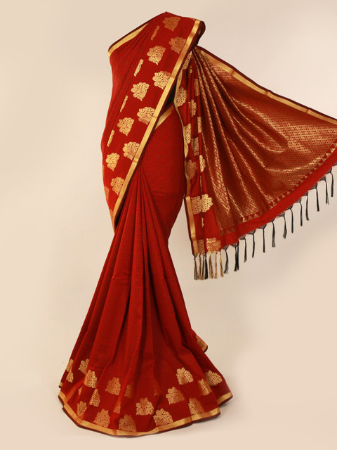 

Pothys Red Printed Art Silk Saree