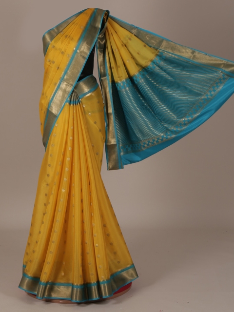 

Pothys Yellow Woven Design Pure Silk Saree