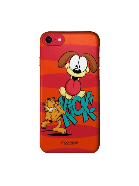 

macmerise Red & Yellow Kick to Odie iPhone SE (2020) Garfield Printed Back Cover