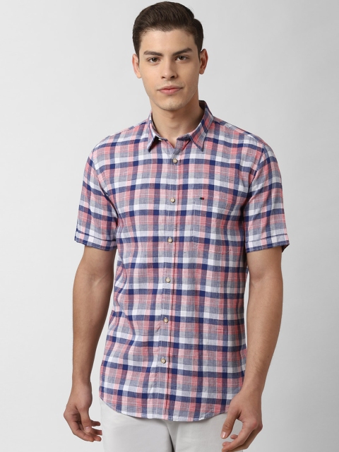 

Peter England Casuals Men Multicoloured Slim Fit Checked Casual Shirt, Multi