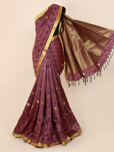 

Pothys Purple Printed Art Silk Saree
