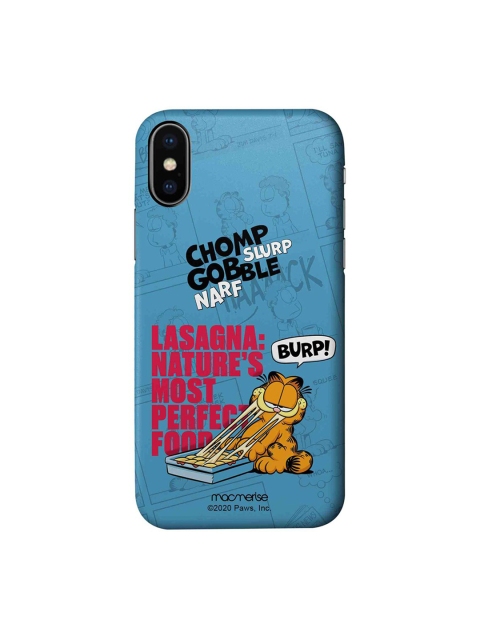 

macmerise Blue & Red Perfect Food Garfield iPhone X Back Case