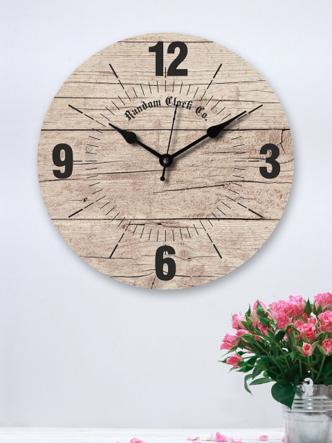 

RANDOM Camel Brown 12 Inches Wooden Analogue Wall Clock