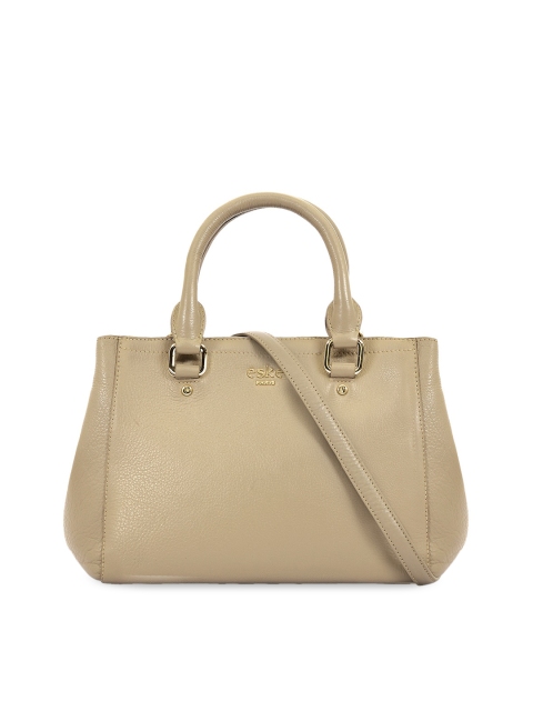 

Eske Camel Brown Solid Leather Handheld Bag