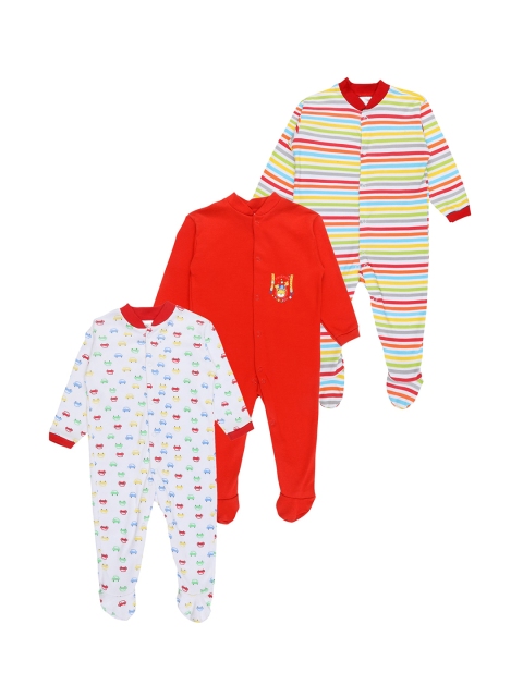 

STARTERS Infant Pack Of 3 Sleepsuits, Red