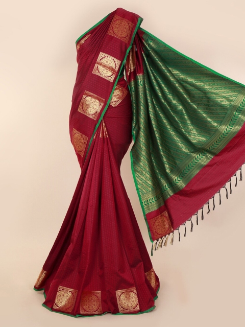 

Pothys Magenta Woven Design Art Silk Saree