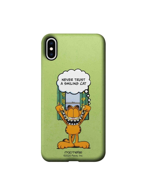

macmerise Green & Brown Keep Smiling Garfield iPhone XS Max Back Case