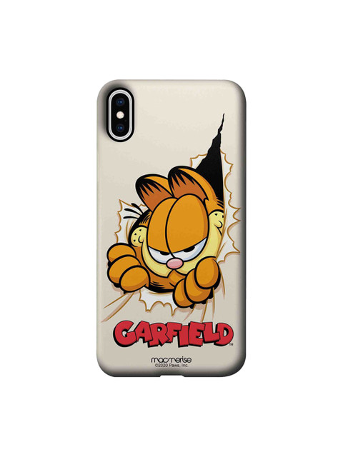 

macmerise Grey & Brown Heres Garfield iPhone XS Max Back Case