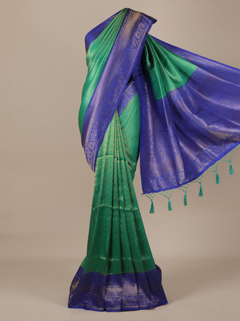 

Pothys Green Woven Design Jute Silk Saree