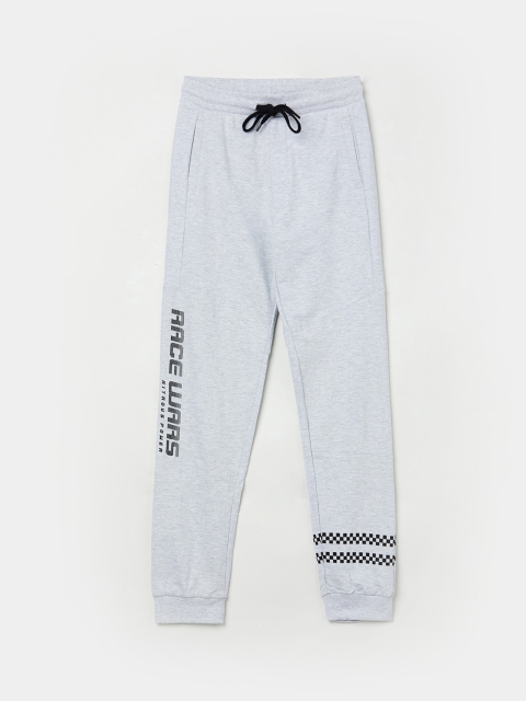 

max Boys Grey Regular Fit Solid Joggers