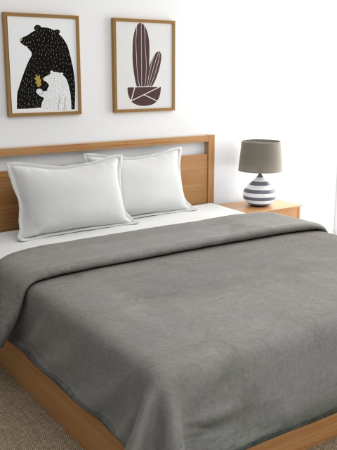 

Raymond Home Grey Solid 623 GSM Heavy Winter Double Queen Blanket