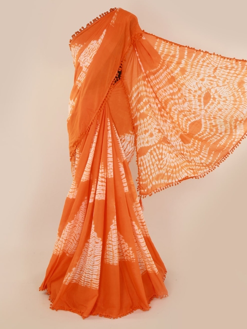 

Pothys Orange Dyed Pure Cotton Saree