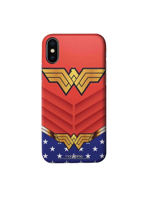 

macmerise Red & Blue Suit up Wonder Woman DC Comics iPhone X Back Cover