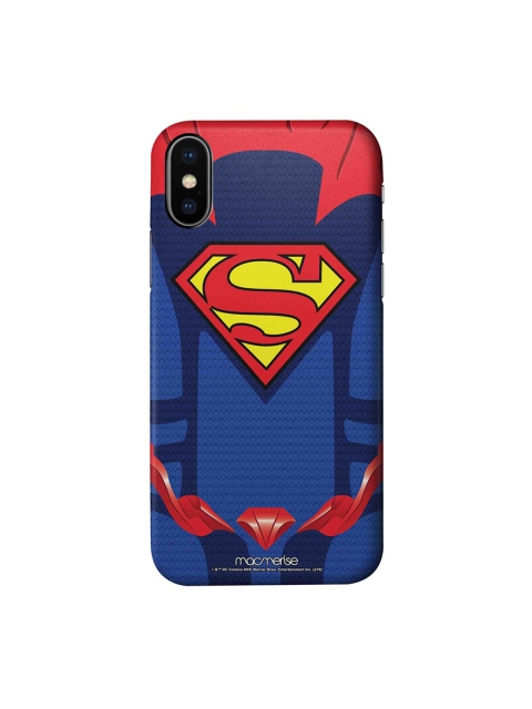 

macmerise Blue & Red Suit Up Superman iPhone XS DC Comics Printed Back Cover