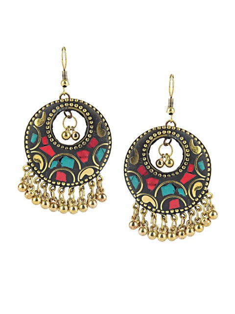 

DESI COLOUR Multicoloured Contemporary Drop Earrings, Multi