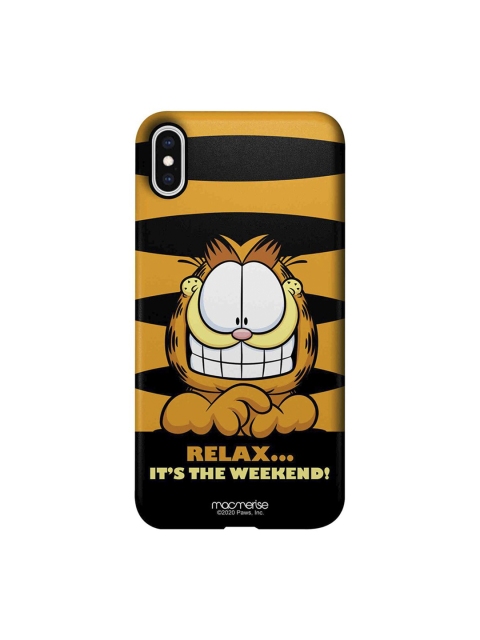 

macmerise Orange & Black Weekend Garfield iPhone Xs Max Case