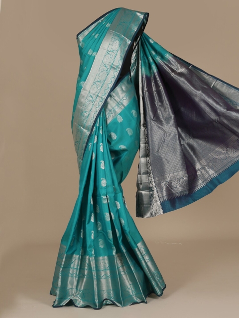 

Pothys Blue Woven Design Pure Silk Saree