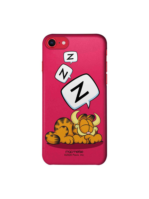 

macmerise Pink & Mustard Yellow Sleepy Devil Garfield iPhone SE (2020) Back Cover