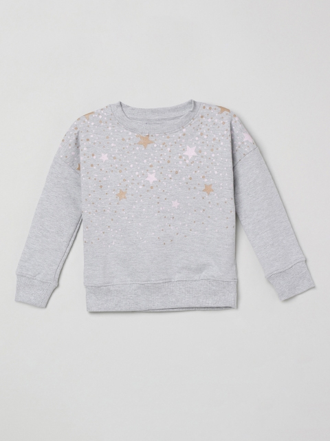 

max Girls Grey Printed Sweatshirt