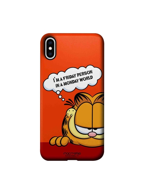 

macmerise Red & Brown Friday Garfield iPhone XS Max Back Case