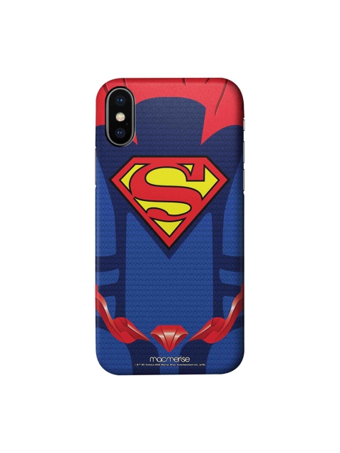 

macmerise Blue & Red Cartoon Characters DC Comics Suit up Superman iPhone X Back Case