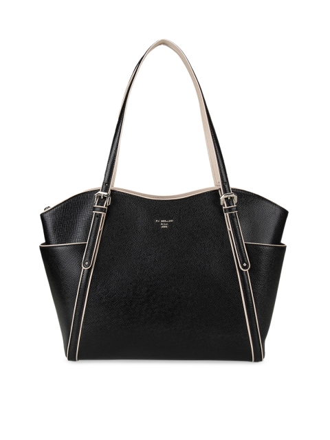 

Da Milano Black Solid Shoulder Bag