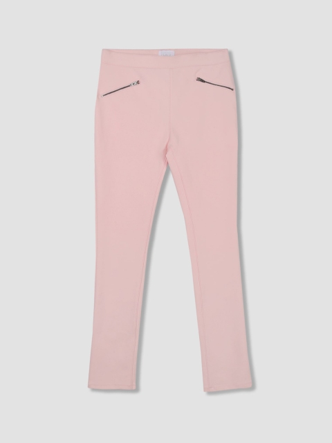 

The Childrens Place Girls Pink Solid Treggings