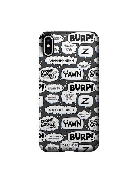 

macmerise White & Black Moods of Garfield iPhone XS Max Back Cover