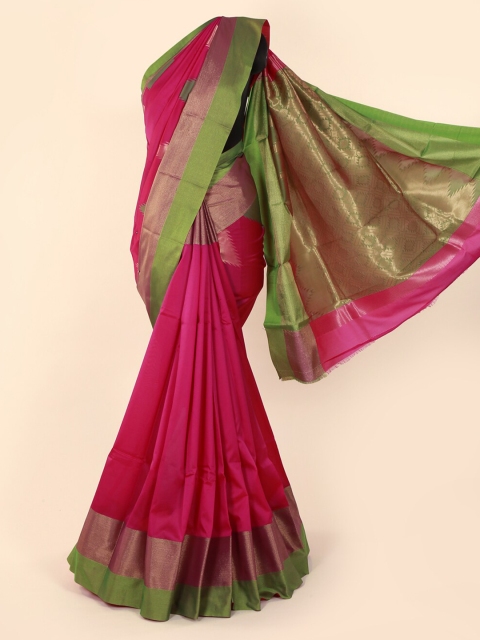 

Pothys Pink & Green Art Silk Woven Design Saree