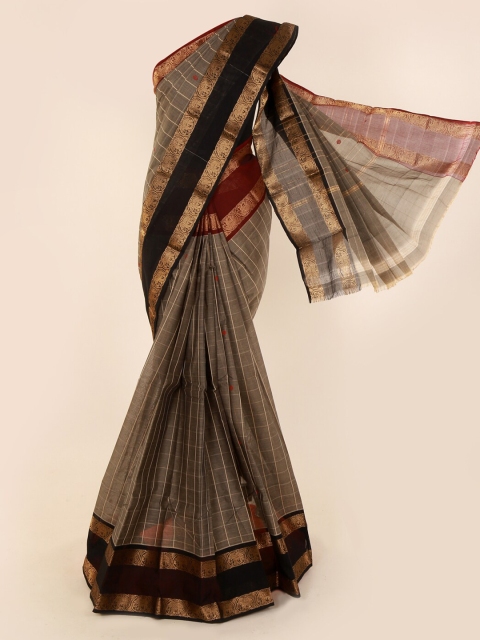 

Pothys Grey Woven Design Pure Cotton Saree