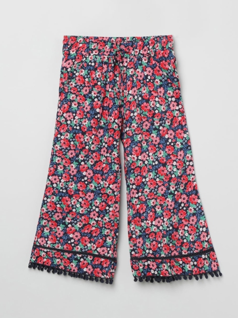 

max Girls Multicoloured Regular Fit Printed Parallel Trousers, Multi