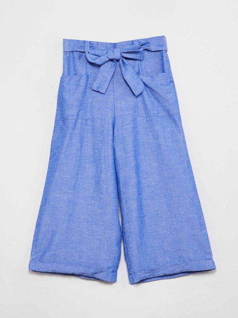 

max Girls Blue Regular Fit Solid Culottes