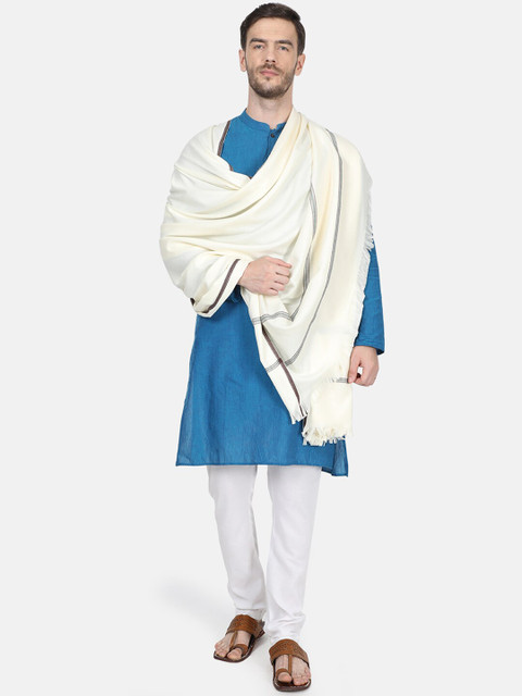 

Monte Carlo Men White Solid Shawl