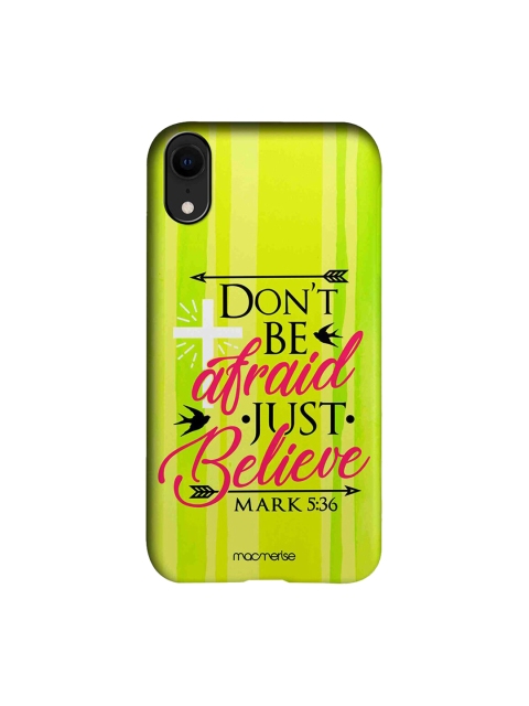 

macmerise Green & Black Just Believe iPhone XR Back Cover