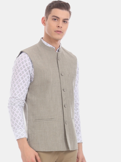 

True Blue Men Grey Soild Waistcoat